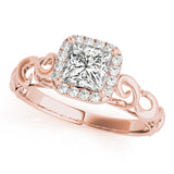 Pristine Solitaires Any Shape Princess Diamond Engagement Ring — 9K/18K Gold & Platinum