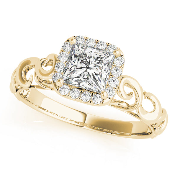 Pristine Solitaires Any Shape Princess Diamond Engagement Ring — 9K/18K Gold & Platinum