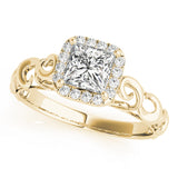 Pristine Solitaires Any Shape Princess Diamond Engagement Ring — 9K/18K Gold & Platinum