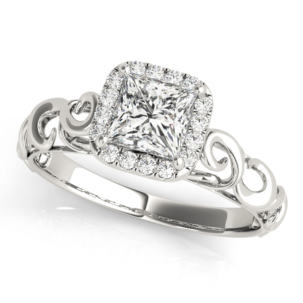 Pristine Solitaires Any Shape Princess Diamond Engagement Ring — 9K/18K Gold & Platinum