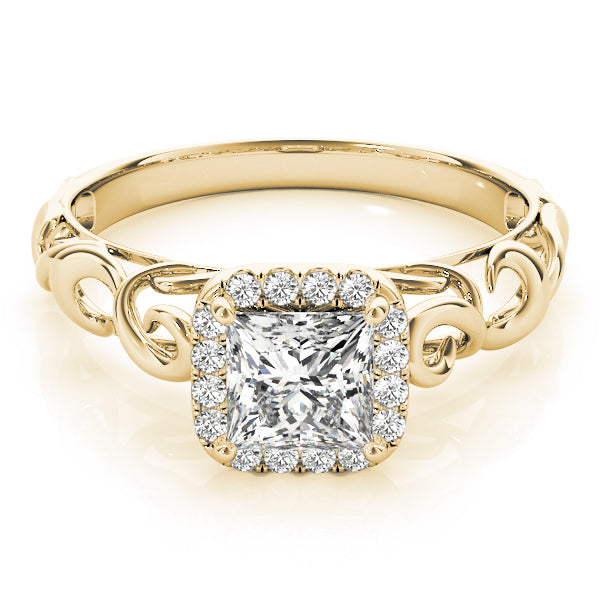 Pristine Solitaires Any Shape Princess Diamond Engagement Ring — 9K/18K Gold & Platinum