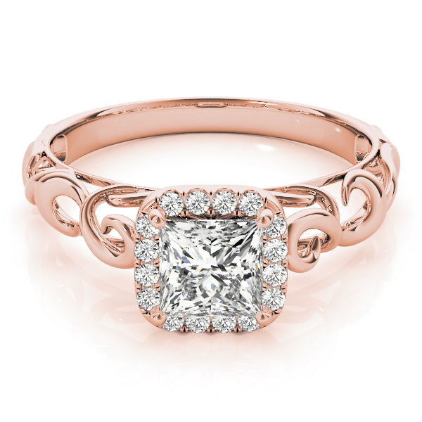 Pristine Solitaires Any Shape Princess Diamond Engagement Ring — 9K/18K Gold & Platinum