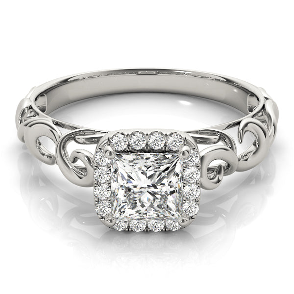 Pristine Solitaires Any Shape Princess Diamond Engagement Ring — 9K/18K Gold & Platinum