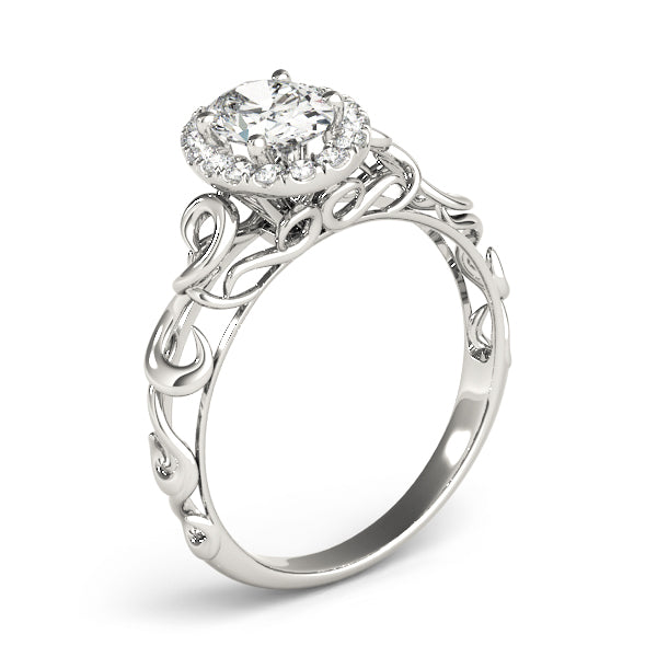 Signature Solitaires Any Shape Oval Diamond Engagement Ring — 9K/18K Gold & Platinum
