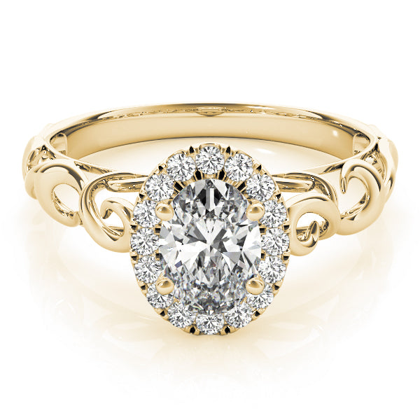 Signature Solitaires Any Shape Oval Diamond Engagement Ring — 9K/18K Gold & Platinum