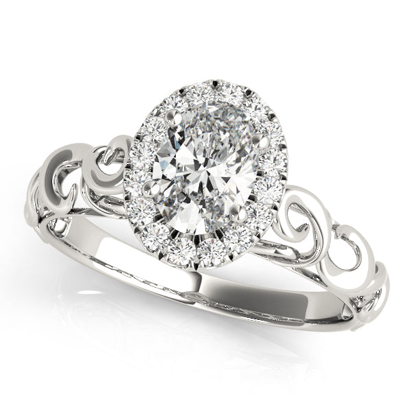 Signature Solitaires Any Shape Oval Diamond Engagement Ring — 9K/18K Gold & Platinum