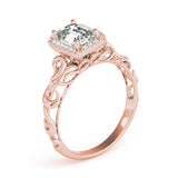 Artisan Solitaires Any Shape Emerald Diamond Engagement Ring — 9K/18K Gold & Platinum