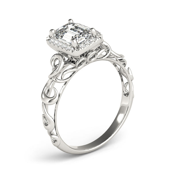 Artisan Solitaires Any Shape Emerald Diamond Engagement Ring — 9K/18K Gold & Platinum