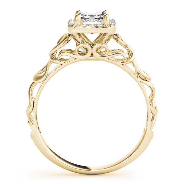 Artisan Solitaires Any Shape Emerald Diamond Engagement Ring — 9K/18K Gold & Platinum