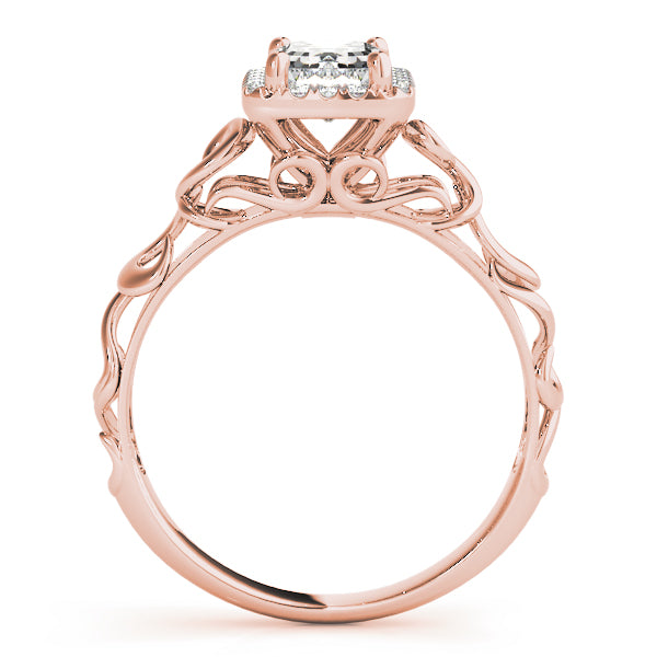 Artisan Solitaires Any Shape Emerald Diamond Engagement Ring — 9K/18K Gold & Platinum