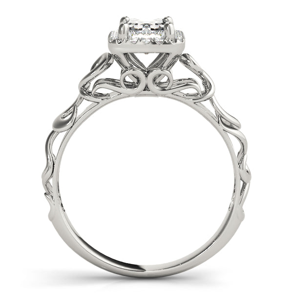 Artisan Solitaires Any Shape Emerald Diamond Engagement Ring — 9K/18K Gold & Platinum