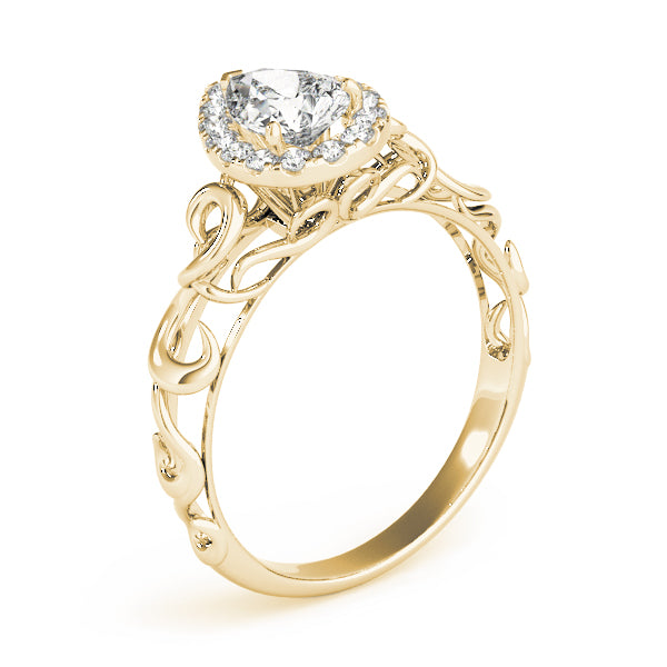 Bespoke Solitaires Any Shape Pear Diamond Engagement Ring — 9K/18K Gold & Platinum