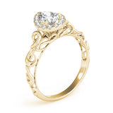 Bespoke Solitaires Any Shape Pear Diamond Engagement Ring — 9K/18K Gold & Platinum