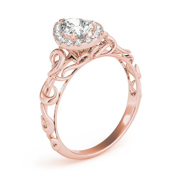 Bespoke Solitaires Any Shape Pear Diamond Engagement Ring — 9K/18K Gold & Platinum