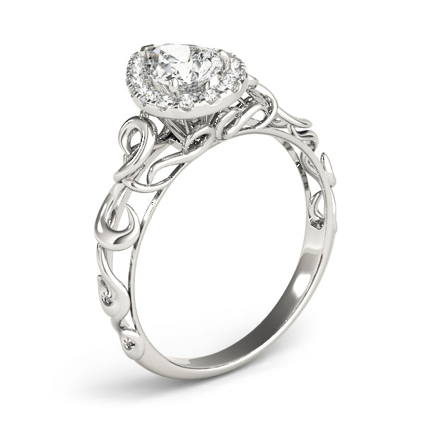 Bespoke Solitaires Any Shape Pear Diamond Engagement Ring — 9K/18K Gold & Platinum