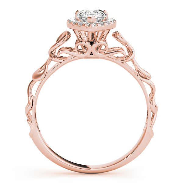Bespoke Solitaires Any Shape Pear Diamond Engagement Ring — 9K/18K Gold & Platinum
