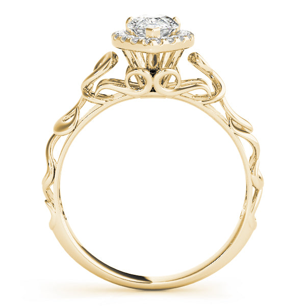 Bespoke Solitaires Any Shape Pear Diamond Engagement Ring — 9K/18K Gold & Platinum