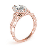 Devoted Solitaires Any Shape Marquise Diamond Engagement Ring — 9K/18K Gold & Platinum