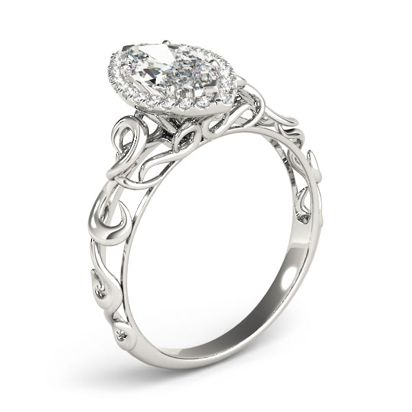 Devoted Solitaires Any Shape Marquise Diamond Engagement Ring — 9K/18K Gold & Platinum