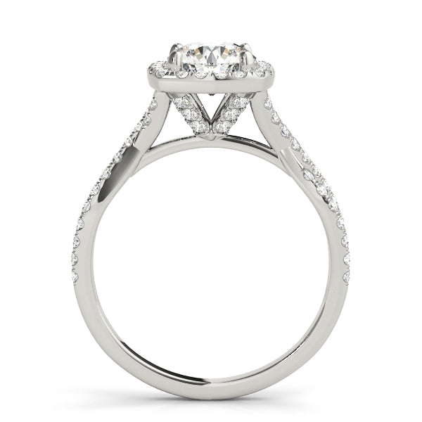 Adored Halo Engagement Ring Round Diamond Engagement Ring — 9K/18K Gold & Platinum