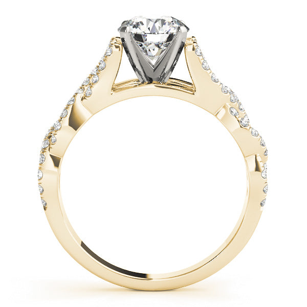 Lustrous Sidestone Round Diamond Engagement Ring — 9K/18K Gold & Platinum