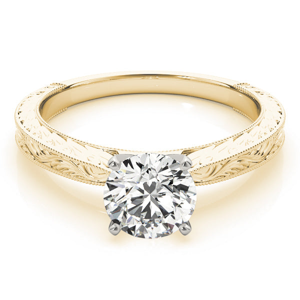 Noble Remount Round Diamond Engagement Ring — 9K/18K Gold & Platinum