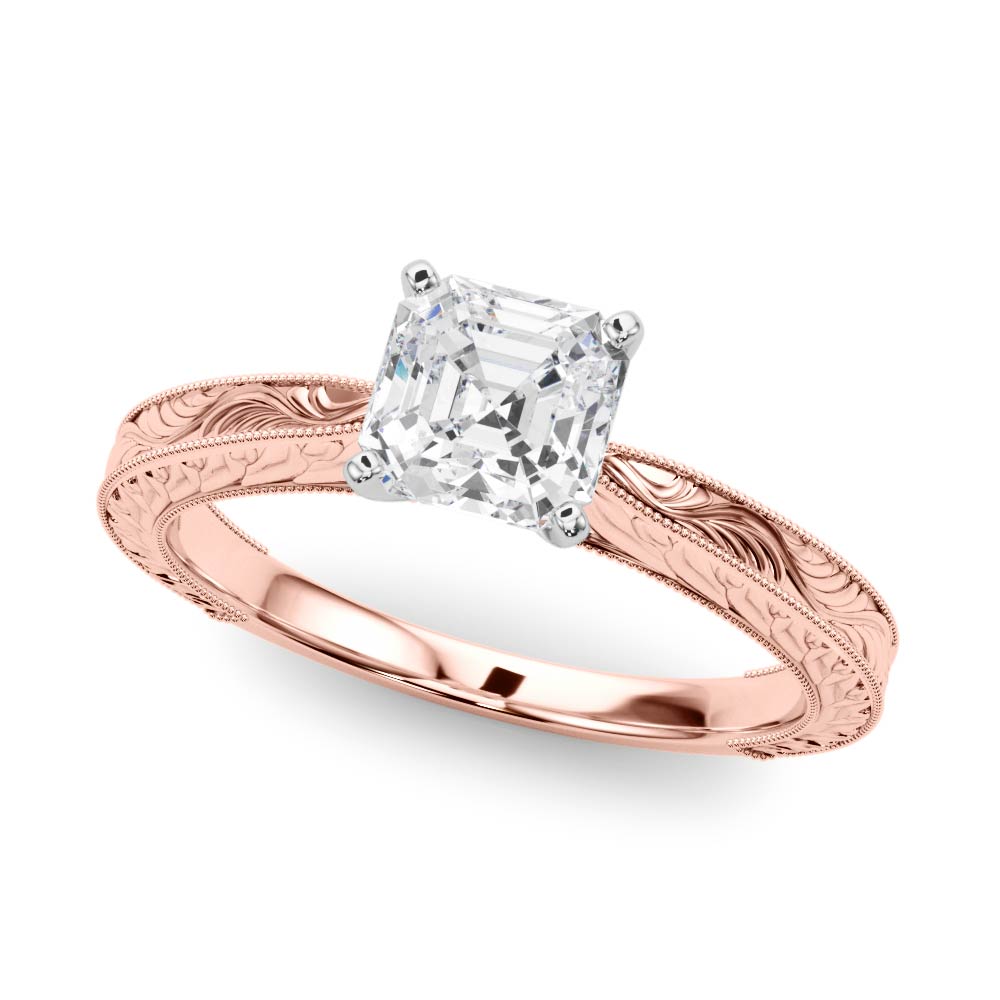 Noble Remount Round Diamond Engagement Ring — 9K/18K Gold & Platinum