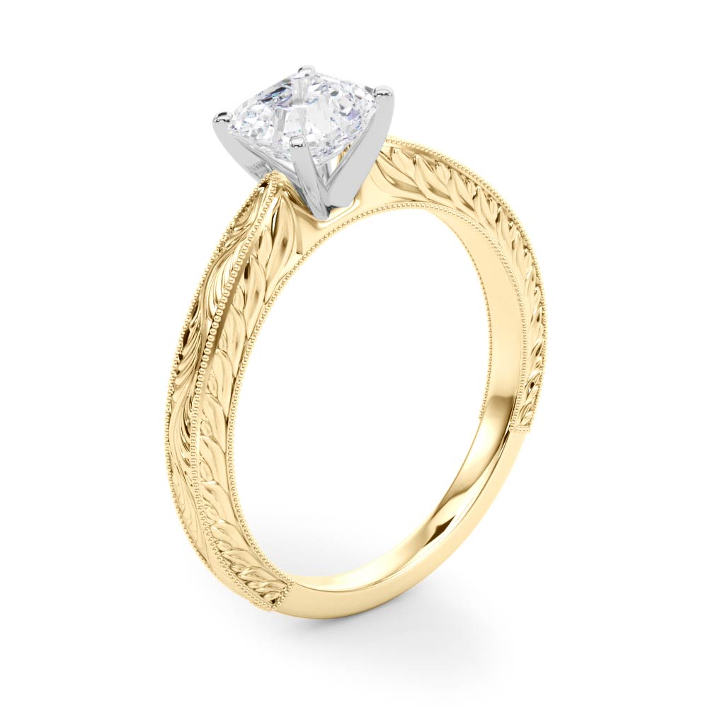 Noble Remount Round Diamond Engagement Ring — 9K/18K Gold & Platinum