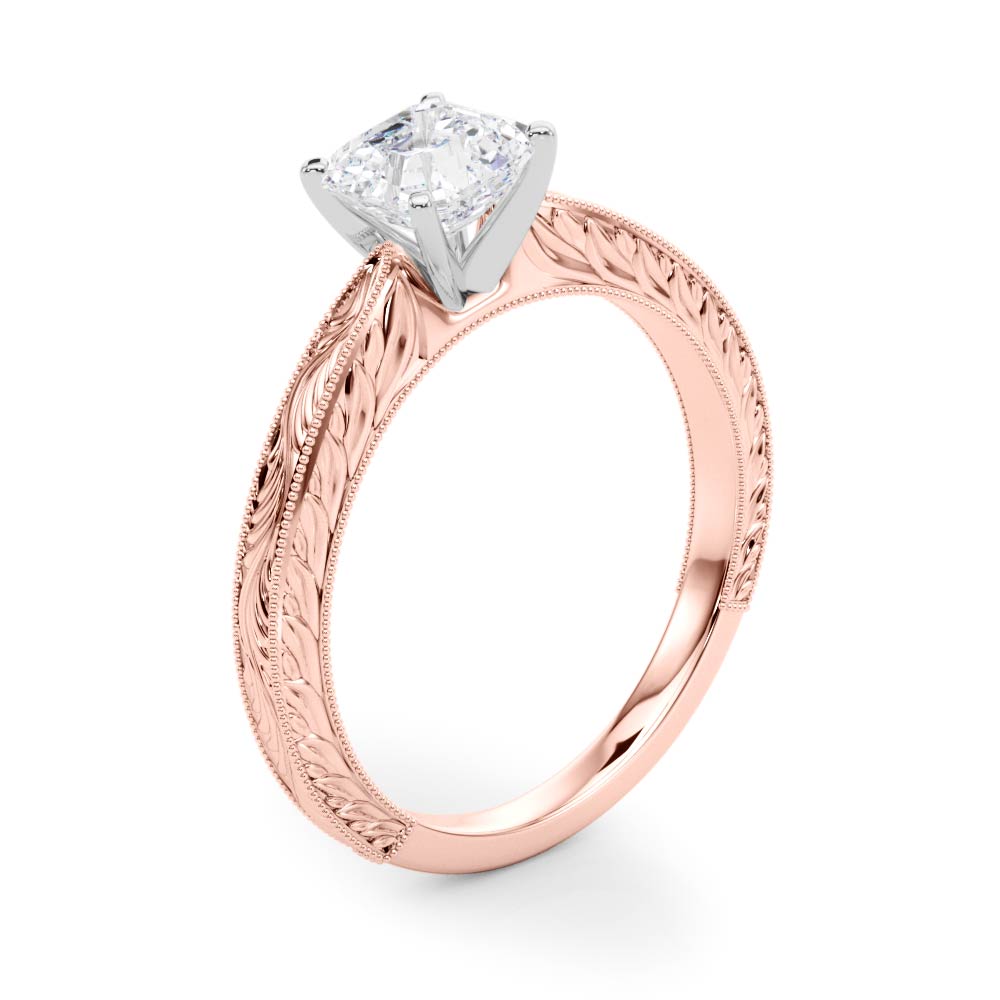 Noble Remount Round Diamond Engagement Ring — 9K/18K Gold & Platinum