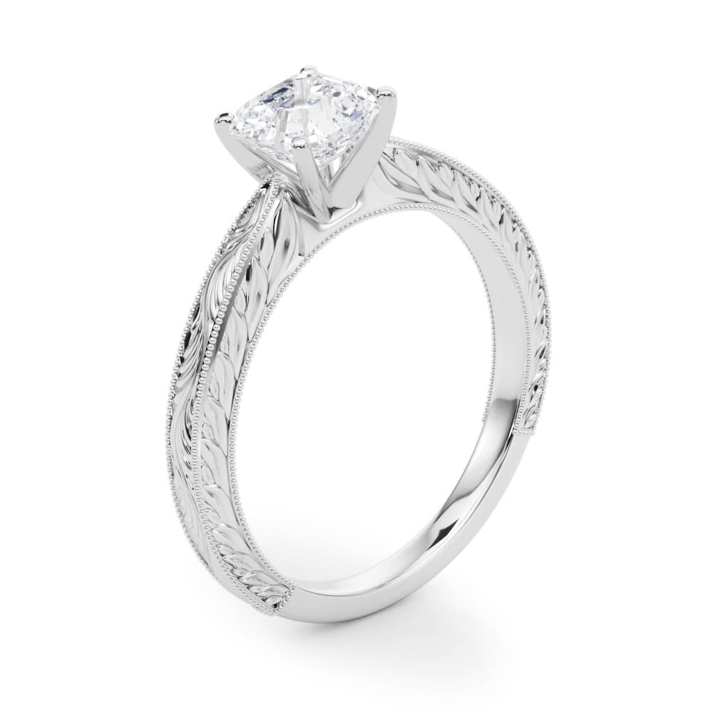 Noble Remount Round Diamond Engagement Ring — 9K/18K Gold & Platinum