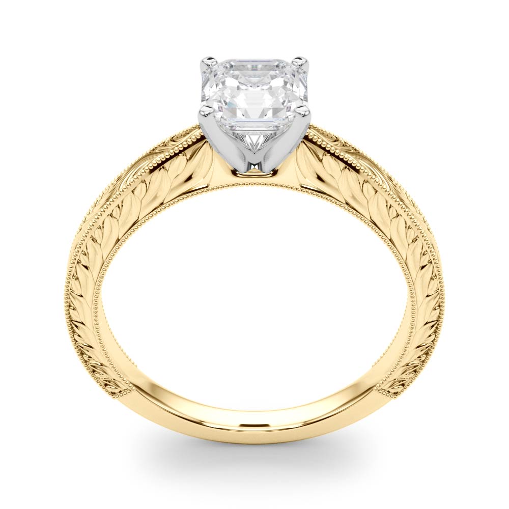 Noble Remount Round Diamond Engagement Ring — 9K/18K Gold & Platinum