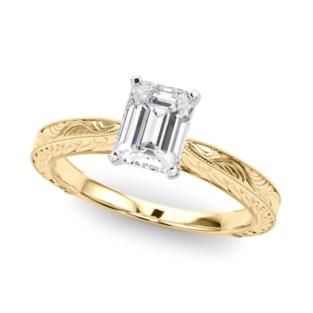 Noble Remount Round Diamond Engagement Ring — 9K/18K Gold & Platinum