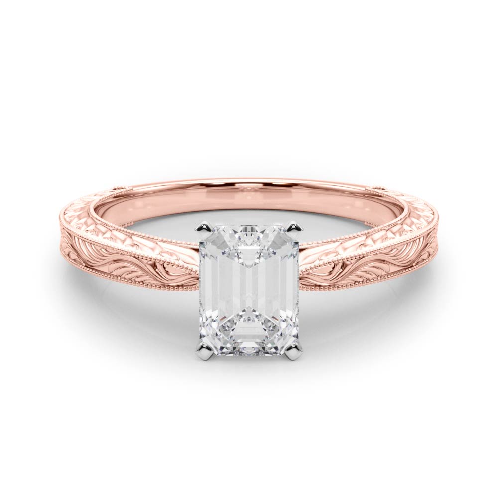 Noble Remount Round Diamond Engagement Ring — 9K/18K Gold & Platinum