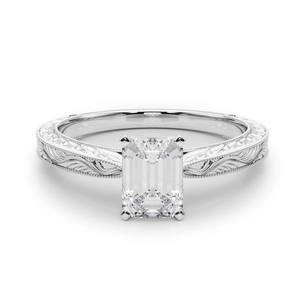 Noble Remount Round Diamond Engagement Ring — 9K/18K Gold & Platinum