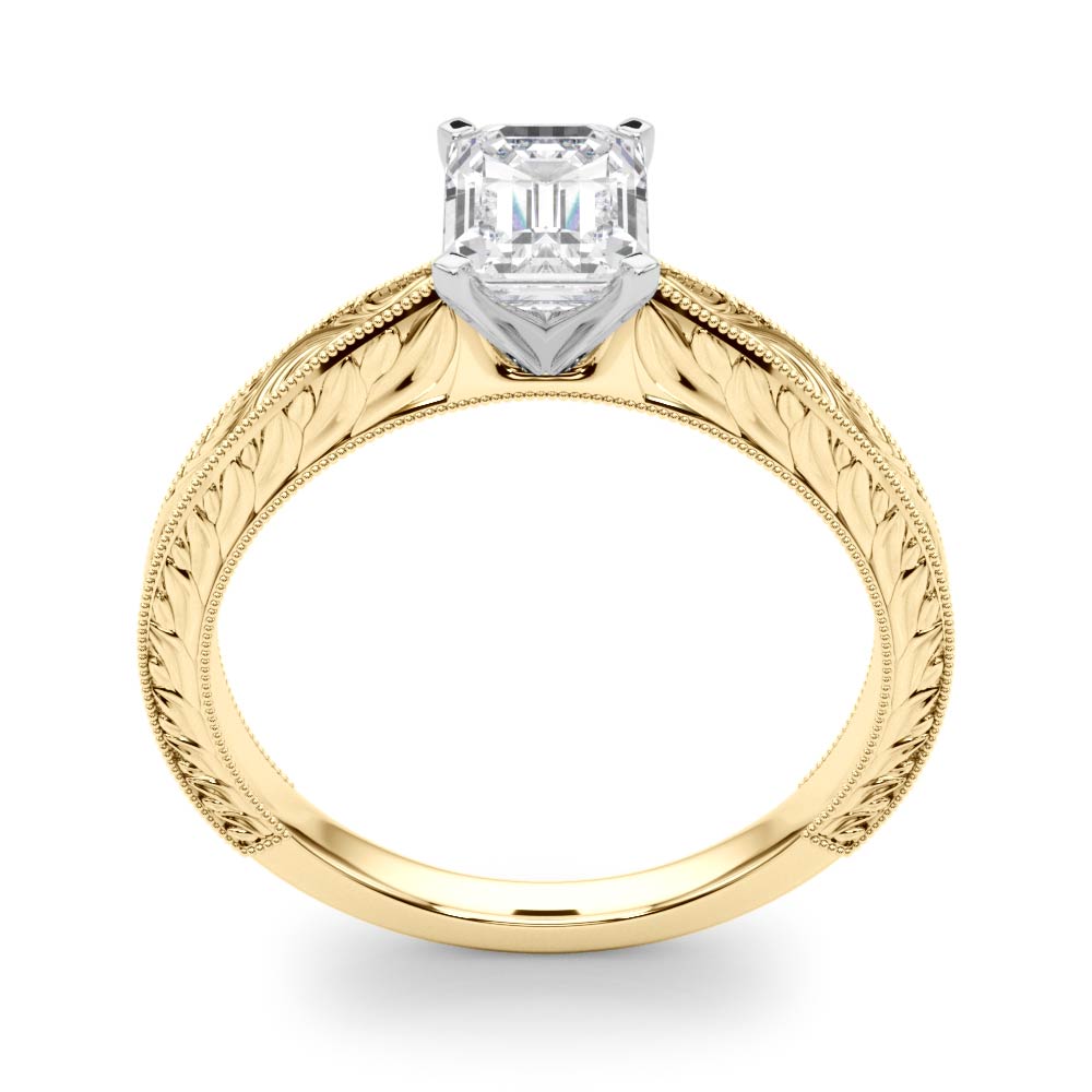 Noble Remount Round Diamond Engagement Ring — 9K/18K Gold & Platinum