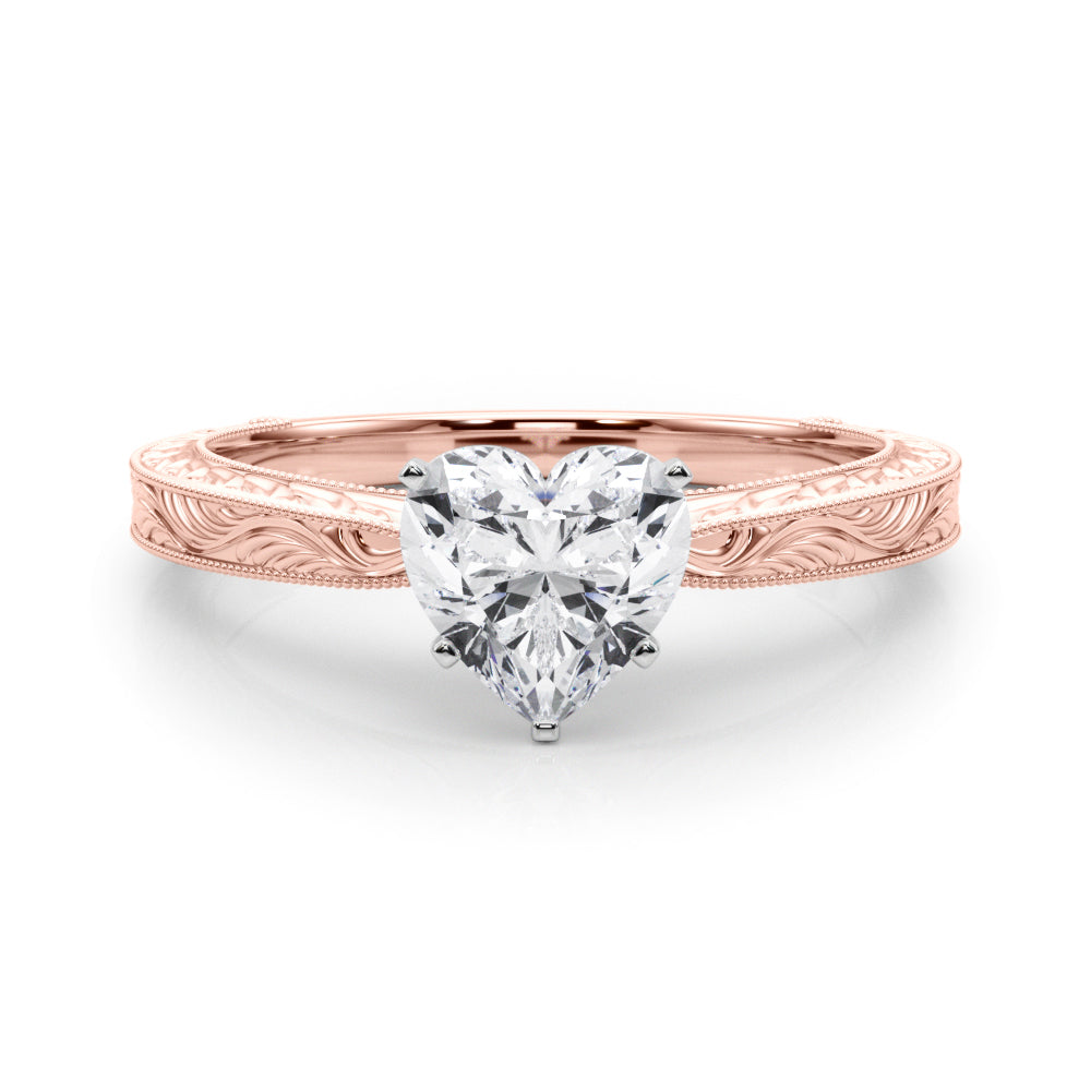Noble Remount Round Diamond Engagement Ring — 9K/18K Gold & Platinum