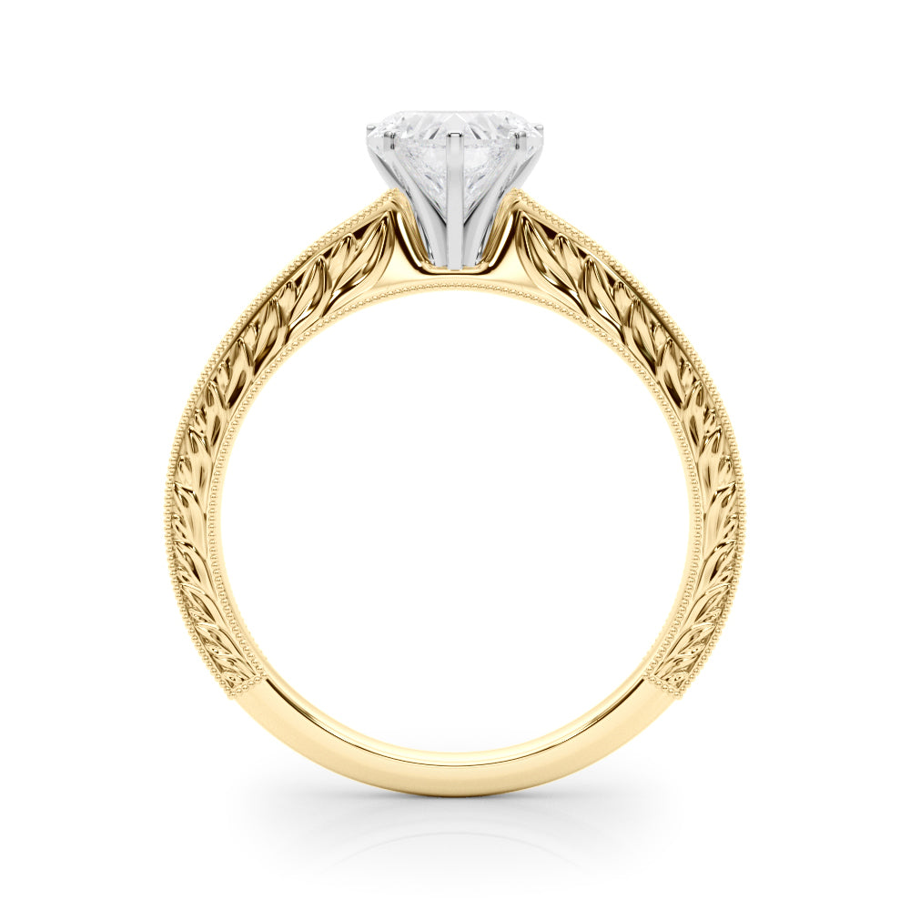 Noble Remount Round Diamond Engagement Ring — 9K/18K Gold & Platinum