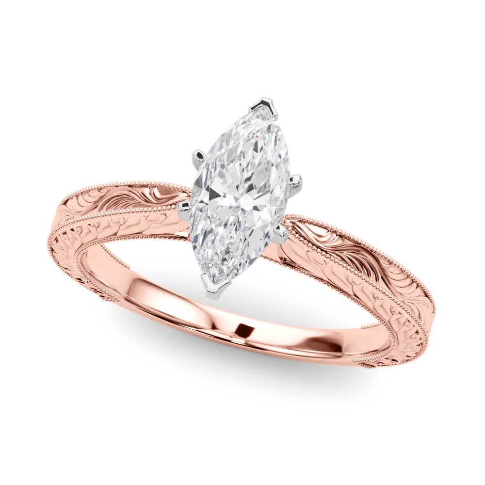 Noble Remount Round Diamond Engagement Ring — 9K/18K Gold & Platinum