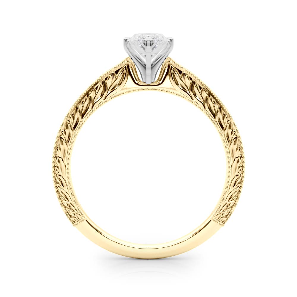 Noble Remount Round Diamond Engagement Ring — 9K/18K Gold & Platinum