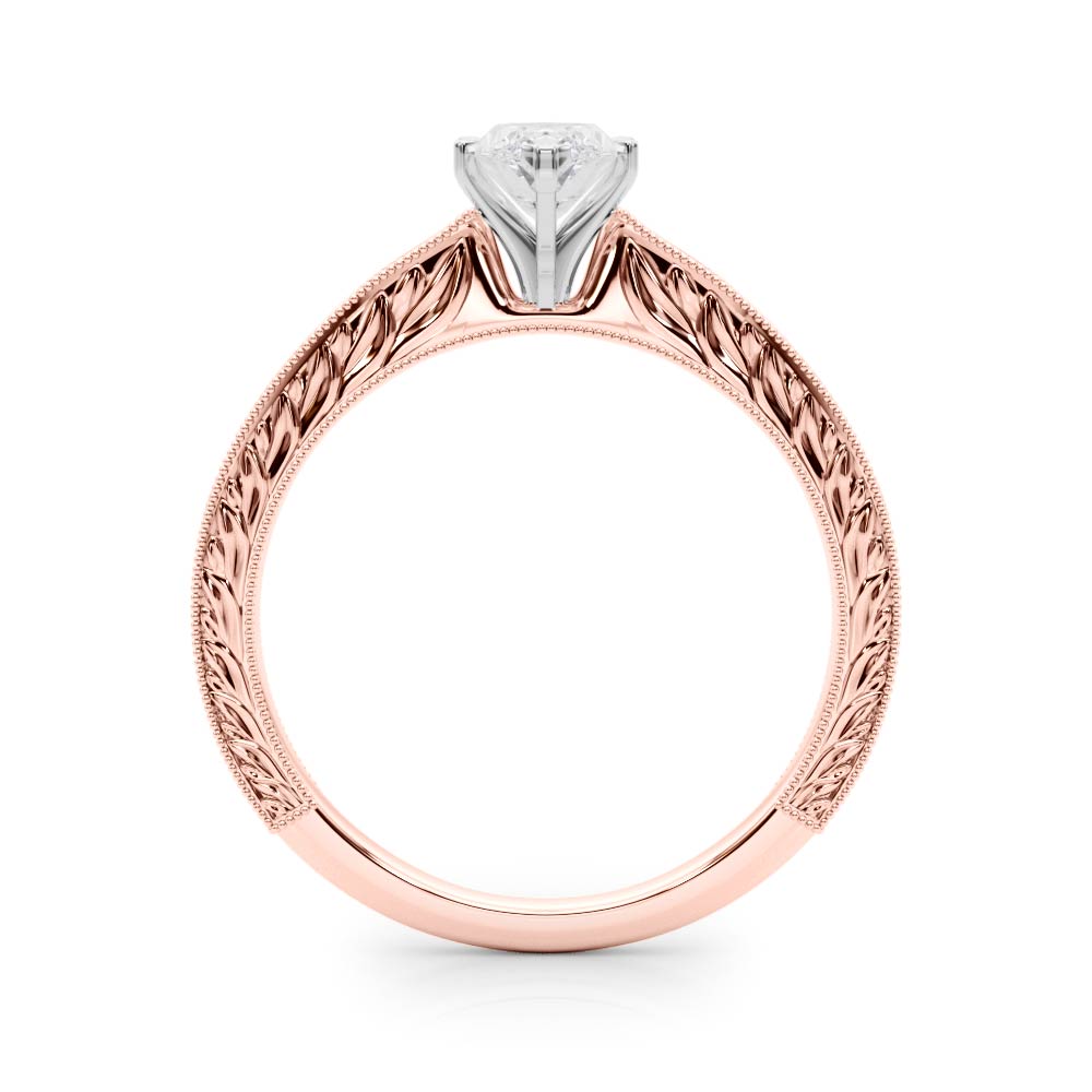 Noble Remount Round Diamond Engagement Ring — 9K/18K Gold & Platinum