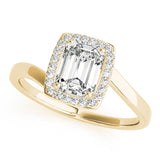 Opulent Sidestone Emerald Diamond Engagement Ring — 9K/18K Gold & Platinum