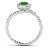 Opulent Sidestone Emerald Diamond Engagement Ring — 9K/18K Gold & Platinum