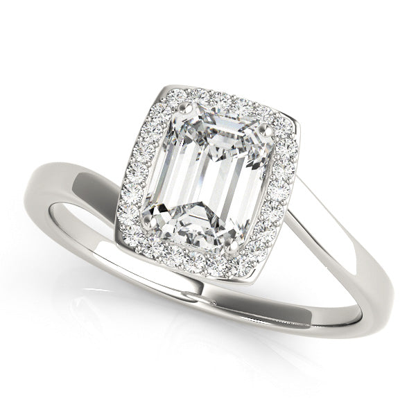 Opulent Sidestone Emerald Diamond Engagement Ring — 9K/18K Gold & Platinum