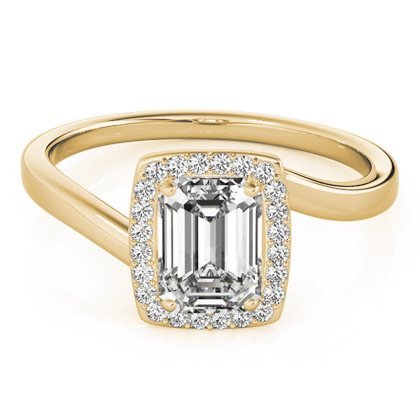 Opulent Sidestone Emerald Diamond Engagement Ring — 9K/18K Gold & Platinum