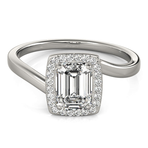 Opulent Sidestone Emerald Diamond Engagement Ring — 9K/18K Gold & Platinum