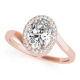 Cherished Sidestone Oval Diamond Engagement Ring — 9K/18K Gold & Platinum