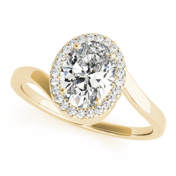 Cherished Sidestone Oval Diamond Engagement Ring — 9K/18K Gold & Platinum