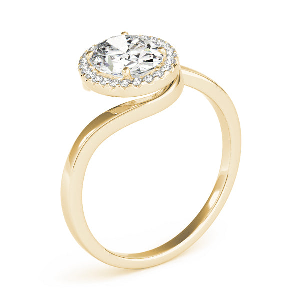 Cherished Sidestone Oval Diamond Engagement Ring — 9K/18K Gold & Platinum