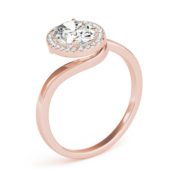 Cherished Sidestone Oval Diamond Engagement Ring — 9K/18K Gold & Platinum