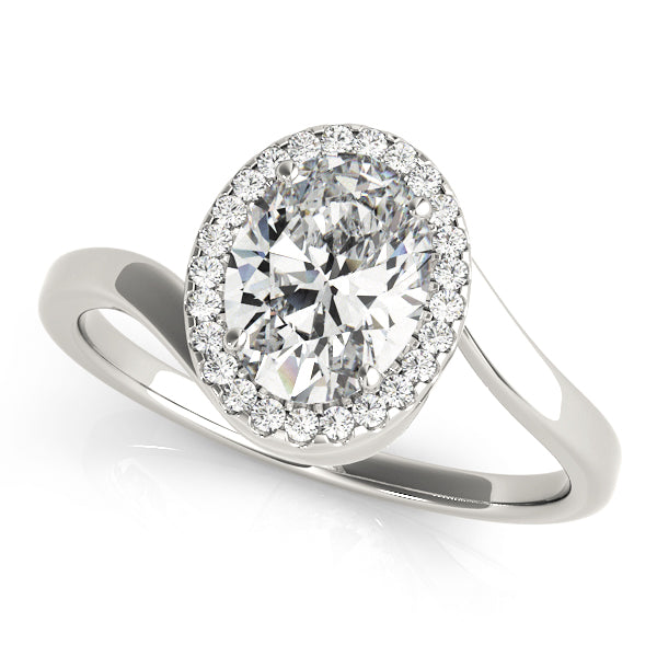 Cherished Sidestone Oval Diamond Engagement Ring — 9K/18K Gold & Platinum